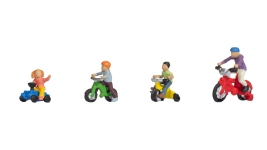  15908 - H0 - Kinder auf Kinderfahrrädern